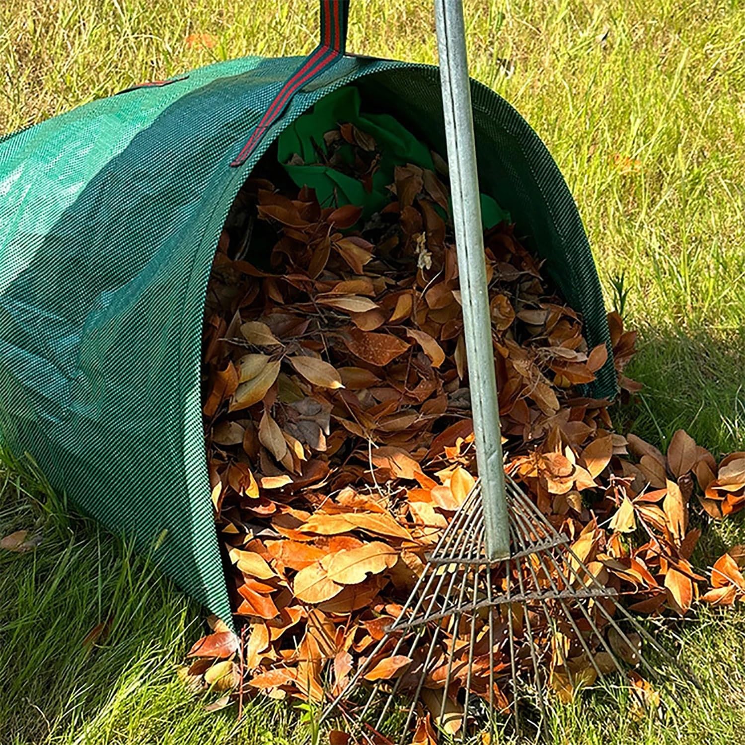 Sacco per la raccolta delle foglie da giardino con manici, cortile, patio, prato, rifiuti, campeggio Sacco detriti giardino