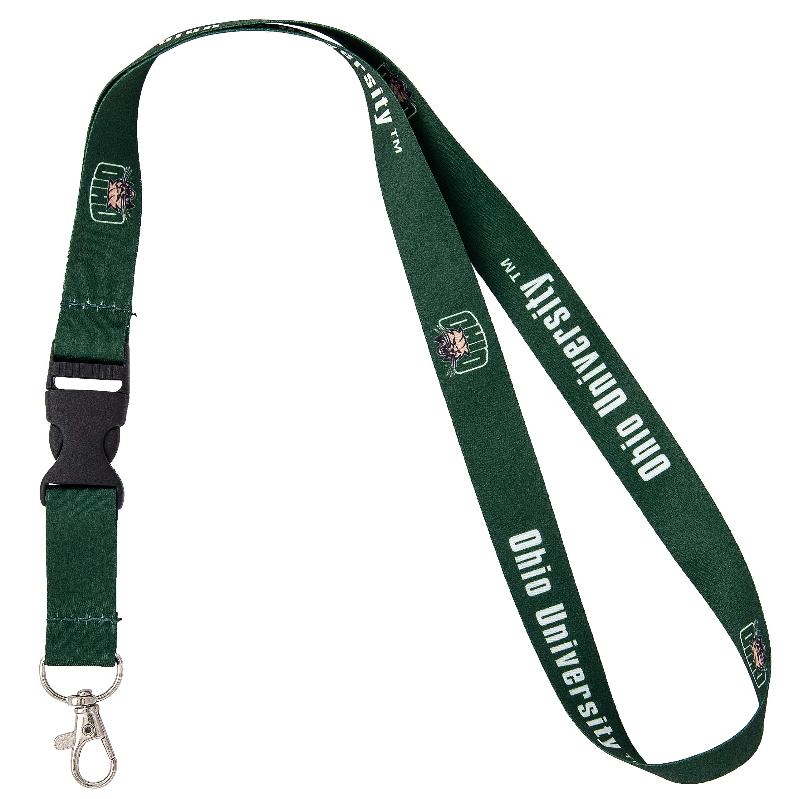 Desert Cactus Ohio University Lanyard Bobcats Car Keys ID Badge Holder Keychain Detachable Breakaway Snap Buckle (Green)