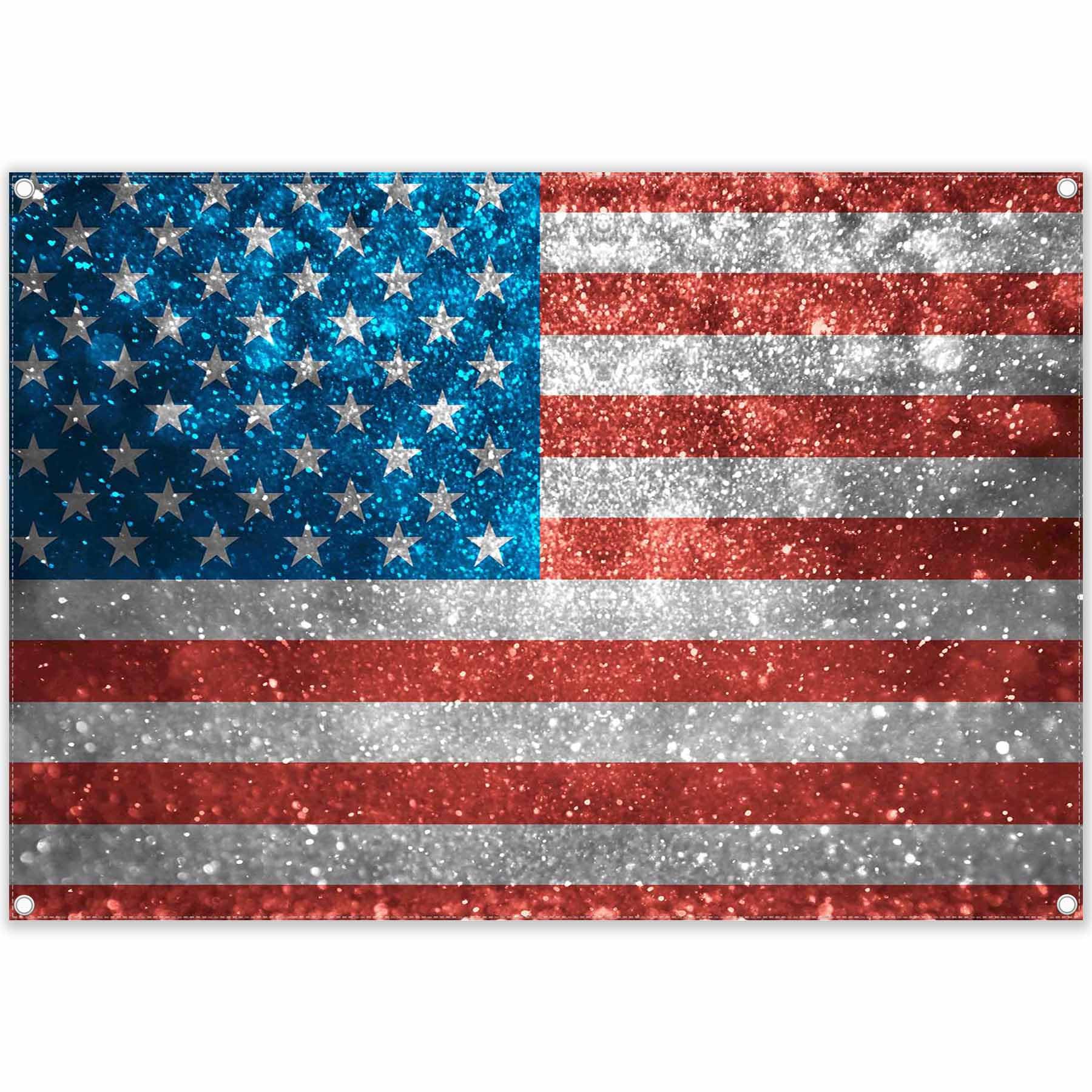 ZTHMOE 2D Digital Printing Photo 7x5ft 4th of July Independence Day Photography Backdrop American USA Flag (Not Glitter) Background Patriotic Veterans