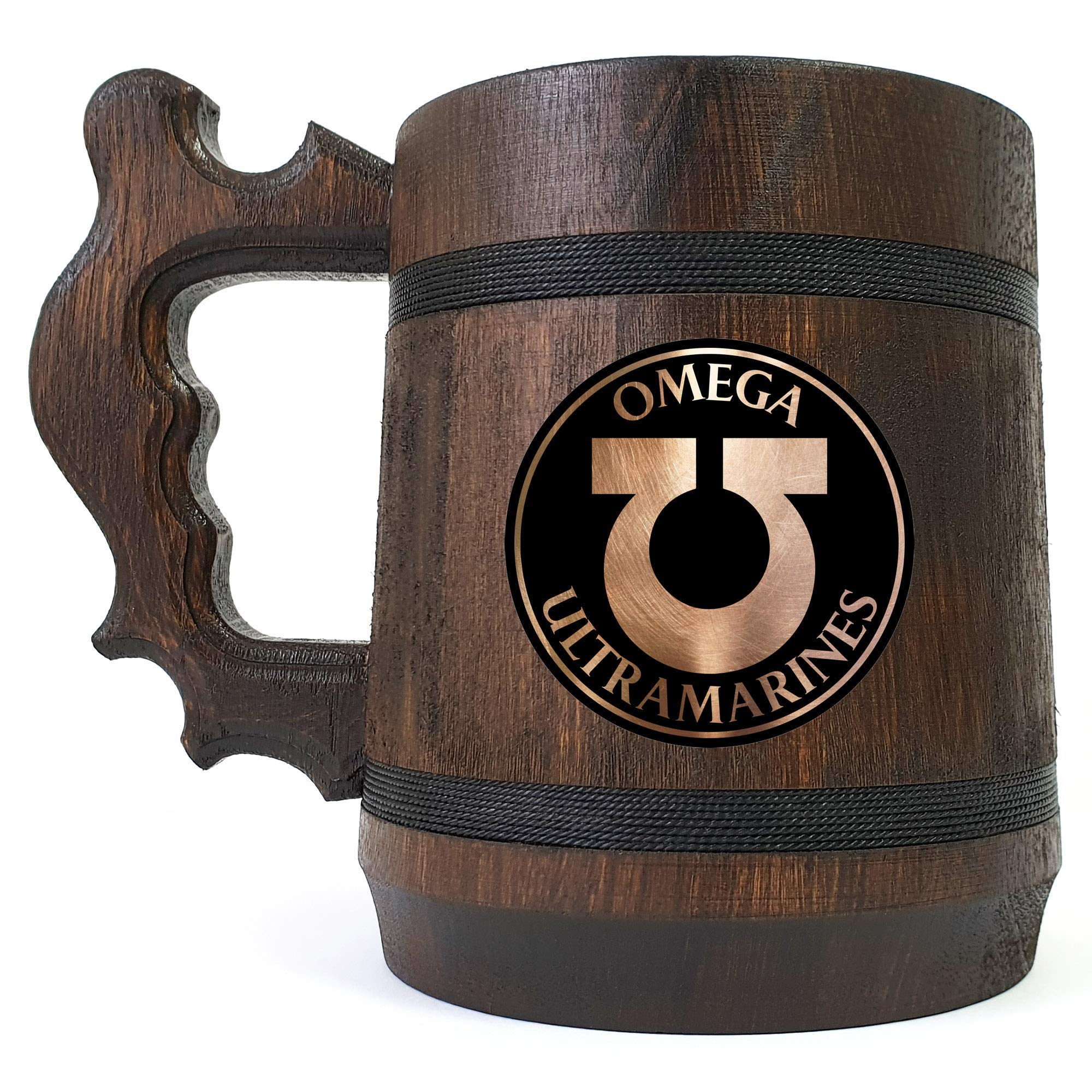 Ultramarines (Space Marines) 40K Beer Mug, Personalized Stein, Wooden Tankard
