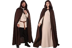 CALVINA Costumes Hero Medieval Hooded Cape