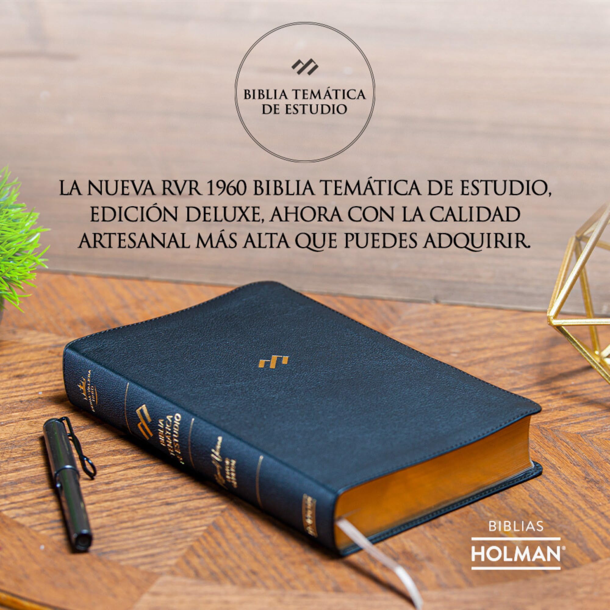 RVR 1960 Biblia temática de estudio, edición deluxe, piel ge: RVR 1960 Biblia temática de estudio, piel genuina negra/ Study Bible, Black Genuine Leather