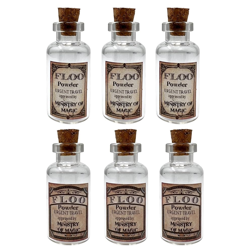 amazon-com-6pcs-glass-tiny-bottle-jars-with-wood-cork-and-floo-powder-label-for-diy-art-crafts-or-decorative-potion-jewelry-wizardly-world-renaissance-accessory-home-kitchen for Free Printable Floo Powder Label Amazon.com: 6pcs Glass tiny bottle jars with wood cork and Floo Powder label for DIY Art &Crafts or decorative potion jewelry Wizardly World renaissance accessory : Home & Kitchen for Free Printable Floo Powder Label