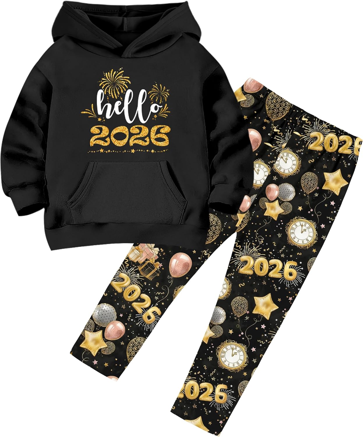 Baby Girl Clothes Long Sleeve Toddler Girls Clothes Tie-Dye Hoodie and Girls Leggings 2 Piece Fall Outfits 12M-4Y