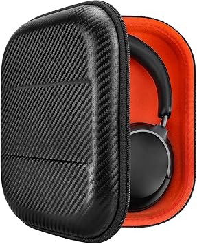 Geekria Shield Headphones Case for Lay Flat Over-Ear Headphones, Replacement Hard Shell Travel Carrying Bag, Compatible with Bose QC Ultra II, B&O Beoplay H95, Sony WH-CH520 and More Black