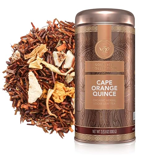 Miniatura 5 de Teabloom Té de hierbas orgánico, té de hojas sueltas de safari africano, mezcla de rooibos dulces con sabores de bayas y vainilla, orgánico