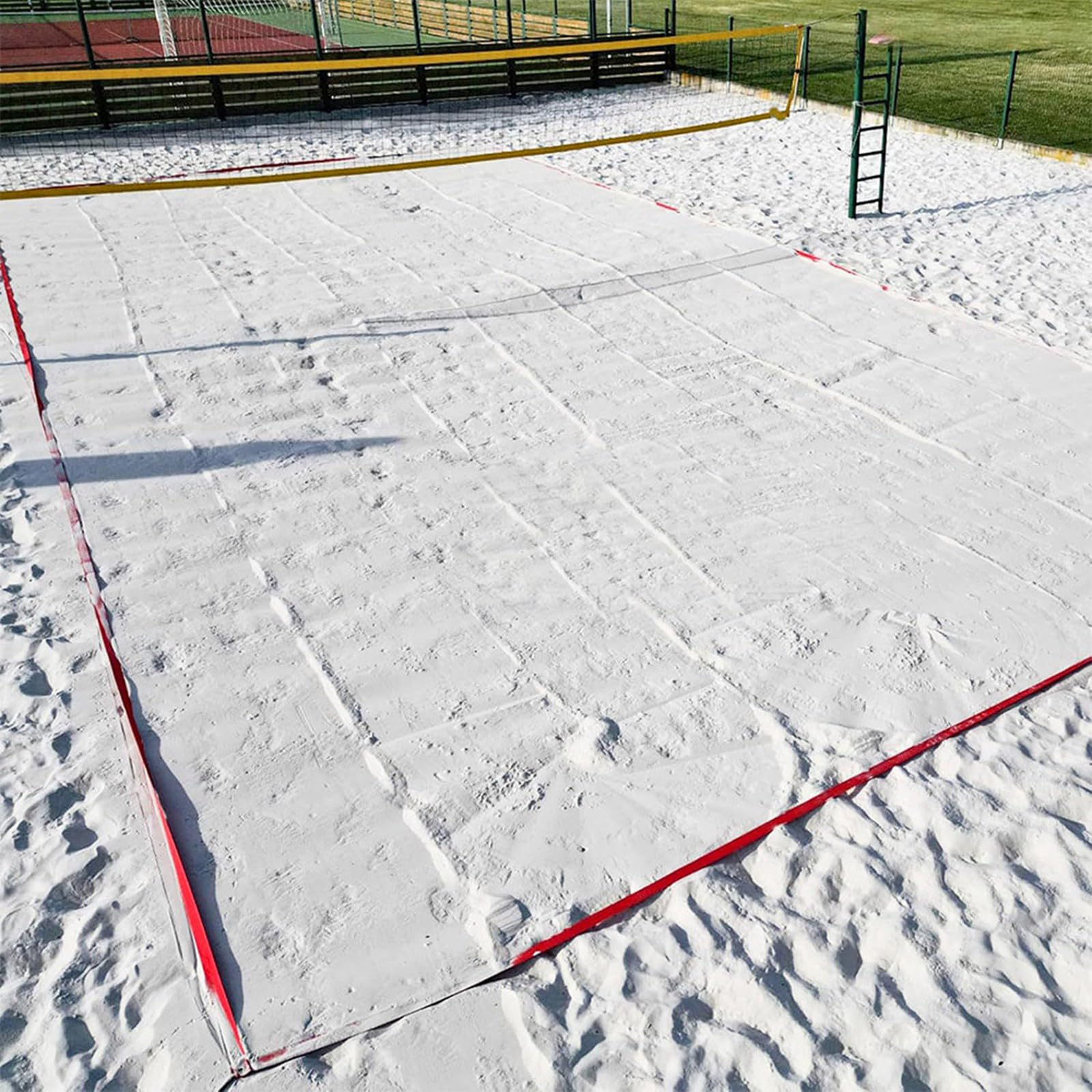 Complète les terrains de volley-ball en plein air, systèmes de limites, ligne officielle, ancrages de sable inclus, durable, ligne de volleyball en nylon