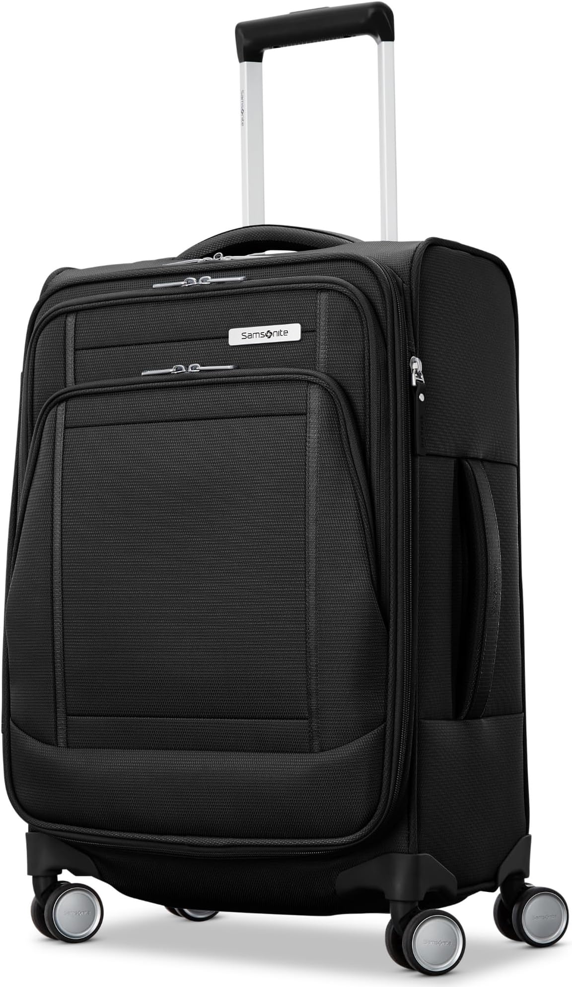 UpLIFT Lightweight Softside Carry-On Luggage with Spinner Wheels - Expandable - Airline-Approved, Polyester Soft Suitcase for Ultra Light Travel - Black