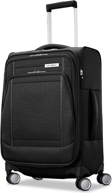 Samsonite Uplift Lightweight Softside Expandable Luggage, Black, Carry-On, Uplift Softside Luggage with Spinner Wheels