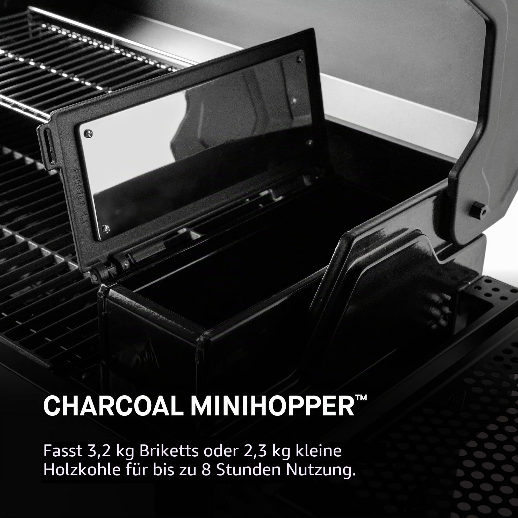 Meisterbuilt AutoIgnite 545 Digitaler Holzkohlegrill und Räucherofen mit digitaler Steuerung, App-Konnektivität, Anbratplatte, Mini-Trichter und 545 Koch-Quadratzoll in Schwarz, Modell MB20042724