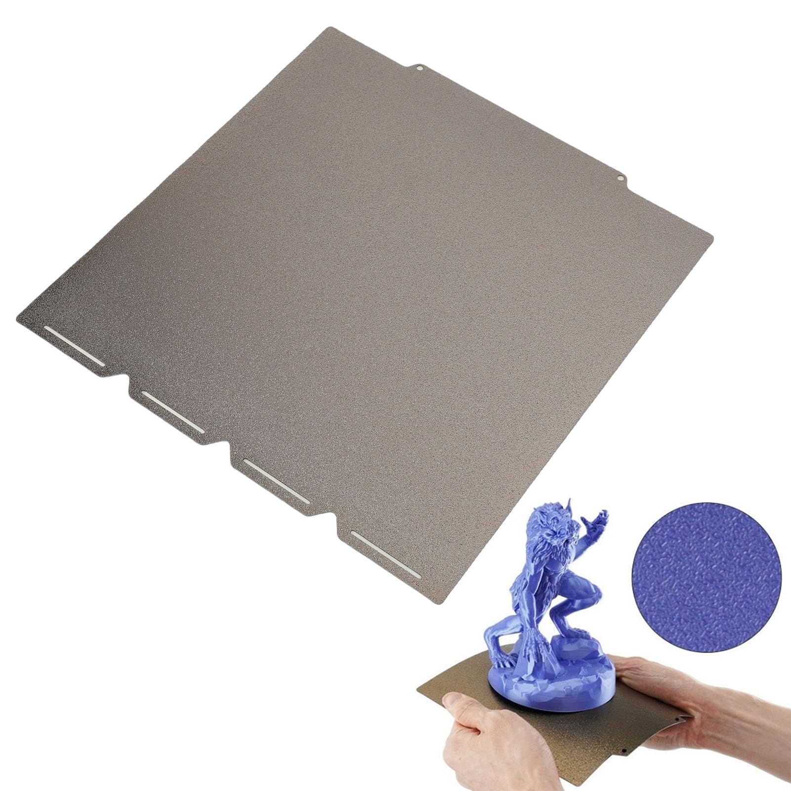 Feuille PEI Texturée Brillante, Lit d' Flexible 276 Mm