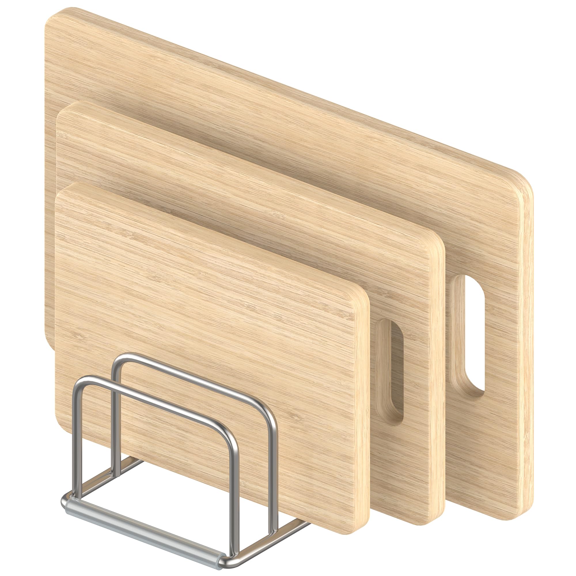 Cutting Board Organizer Stand Holder,304 Stainless Steel Chopping Board Holder,Pot Pan Lid Holder Rack kitchen Shelf Bakeware,Cookie Sheets Organizer (1.0 Inch Width Slots)