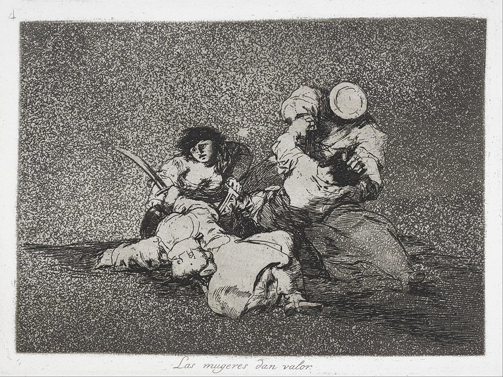 Francisco de Goya The Women Give Courage grand cadre sans reflet