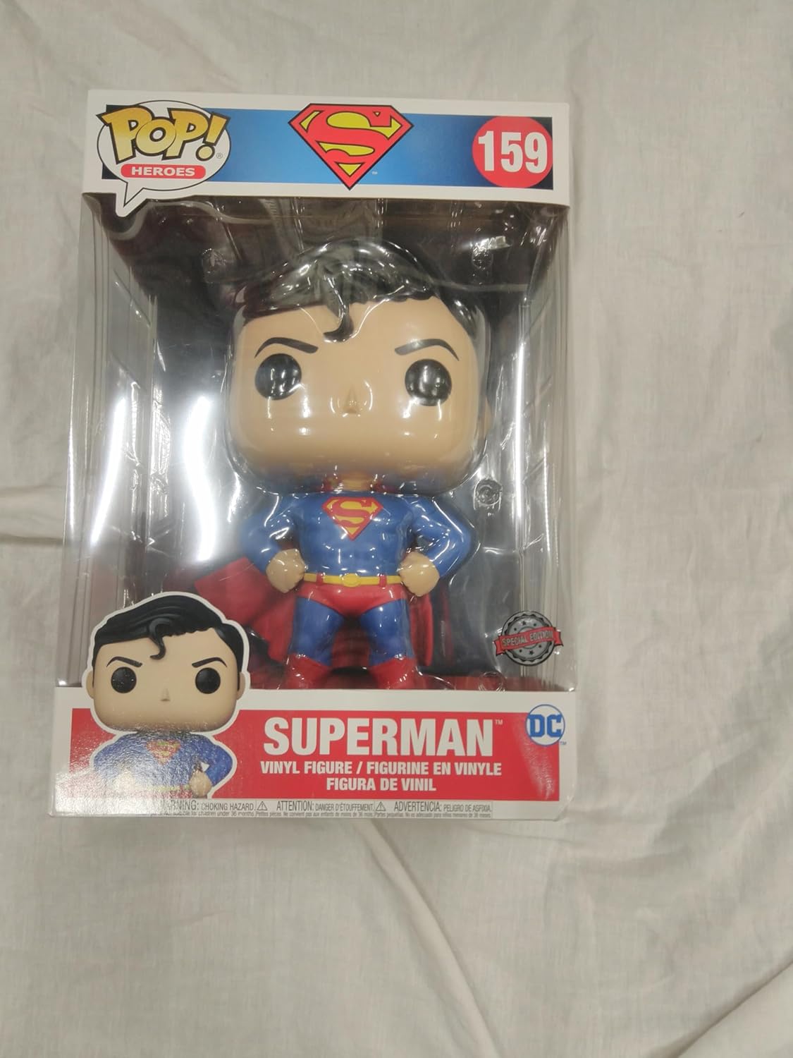 Funko POP! Heroes #159 - Superman [10 inch] Jumbo Sized Pop! Vinyl Figure – Special Edition Exclusive
