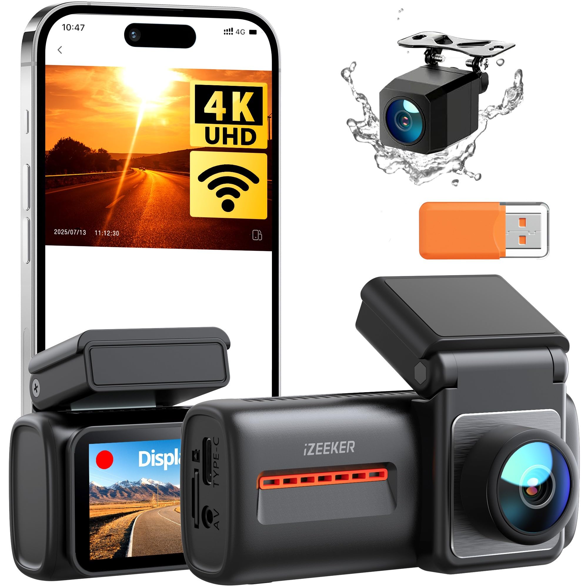 iZEEKER Kamera pokładowa 4K WiFi