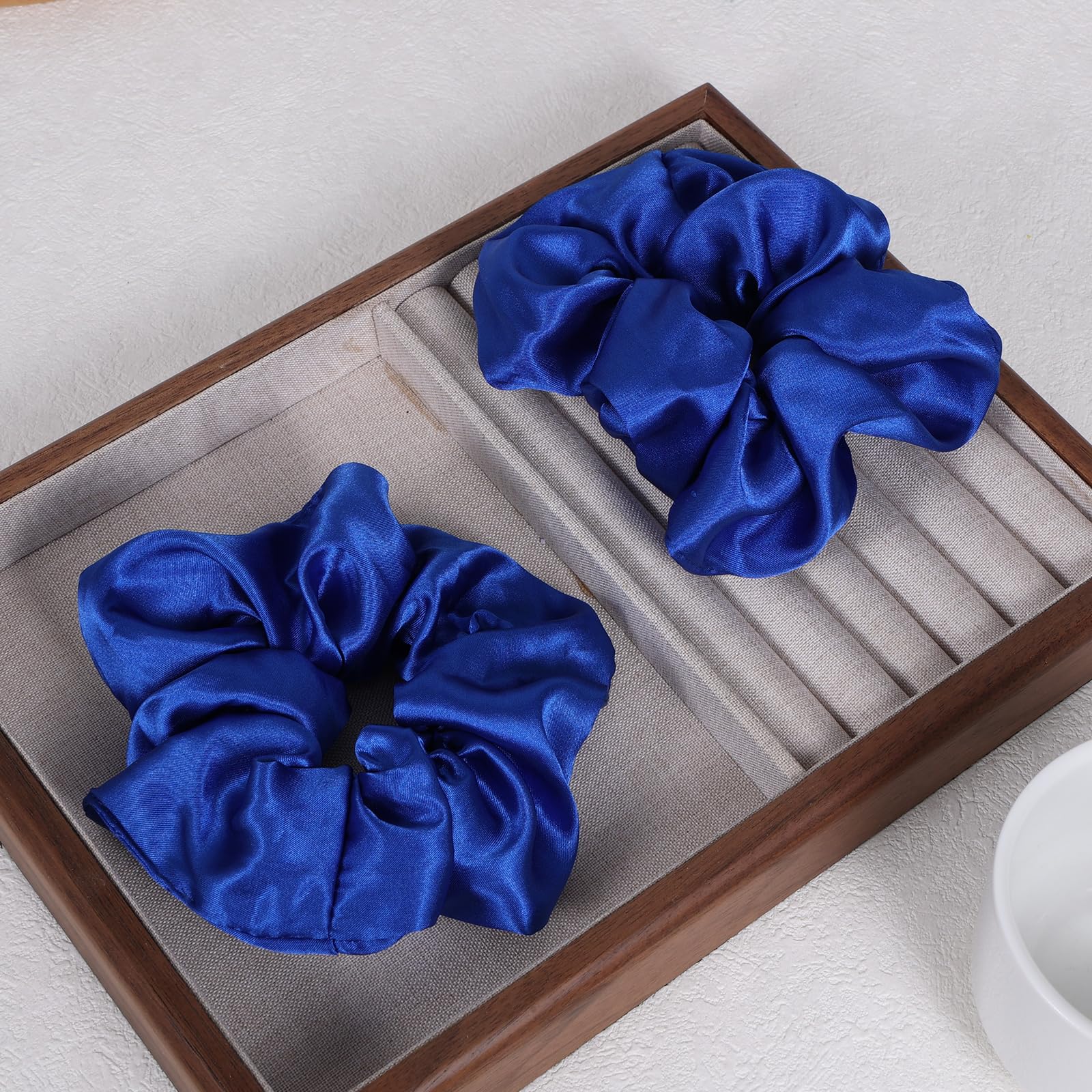 Amazon.com : 2Pcs Royal Blue Big Scrunchies for Women Girls Thick