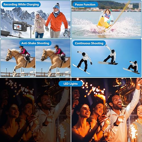 Miniatura 6 de Cámara digital 4K para fotografía y video, enfoque automático de 48 MP, cámara de vlogging para YouTube, cámara compacta de 16X, zoom digital con