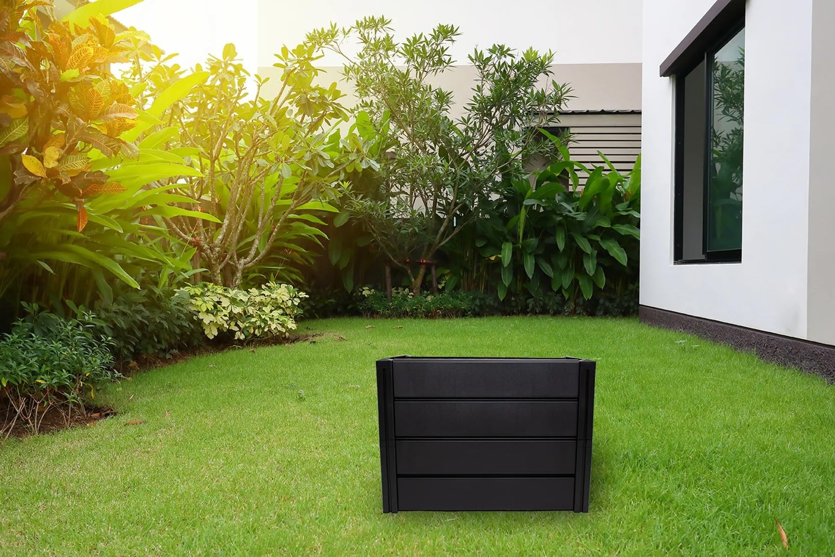 NEUSTANLO | Hochbeet Beetlo M | schmal | 82×44×61 cm | 196L | wetterfester Kunststoff | pflegeleichtes Gartenbeet | Steckmontage ohne Werkzeug | ideal als Blumen- & Pflanzenbeet | Made in Germany