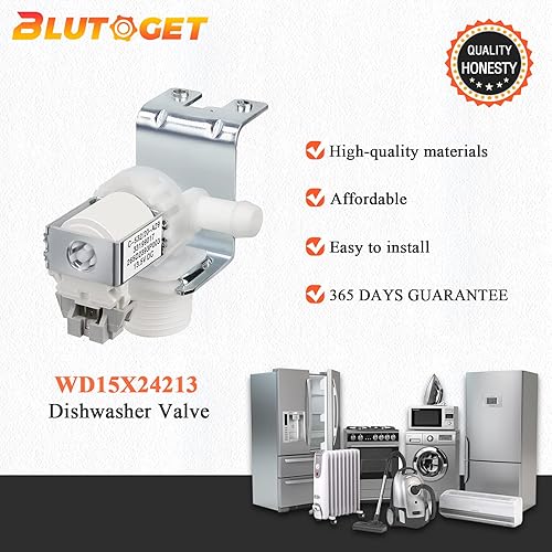 Miniatura 7 de Blutoget WD15X24213 WD15X22999 WD15X26140 - Válvula para lavavajillas GE, compatible con lavavajillas GE, sustituye a 4547181 AP6286892 PS12342758
