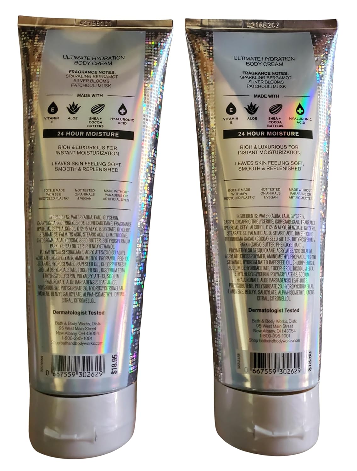 Bath & Body Works Platinum Ultimate Hydration Body Cream 8 Ounces Pack of 2 - Image 2