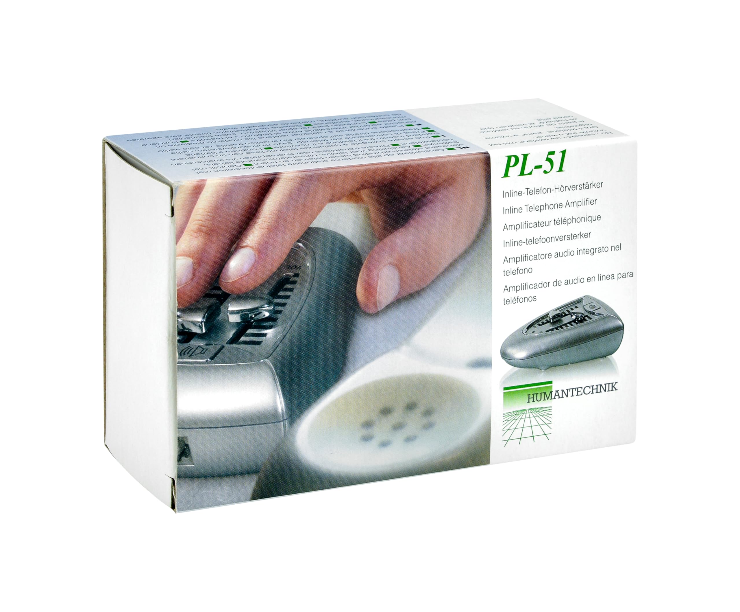 Humantechnik PL 51 - Amplificatore audio per telefono, colore: Argento