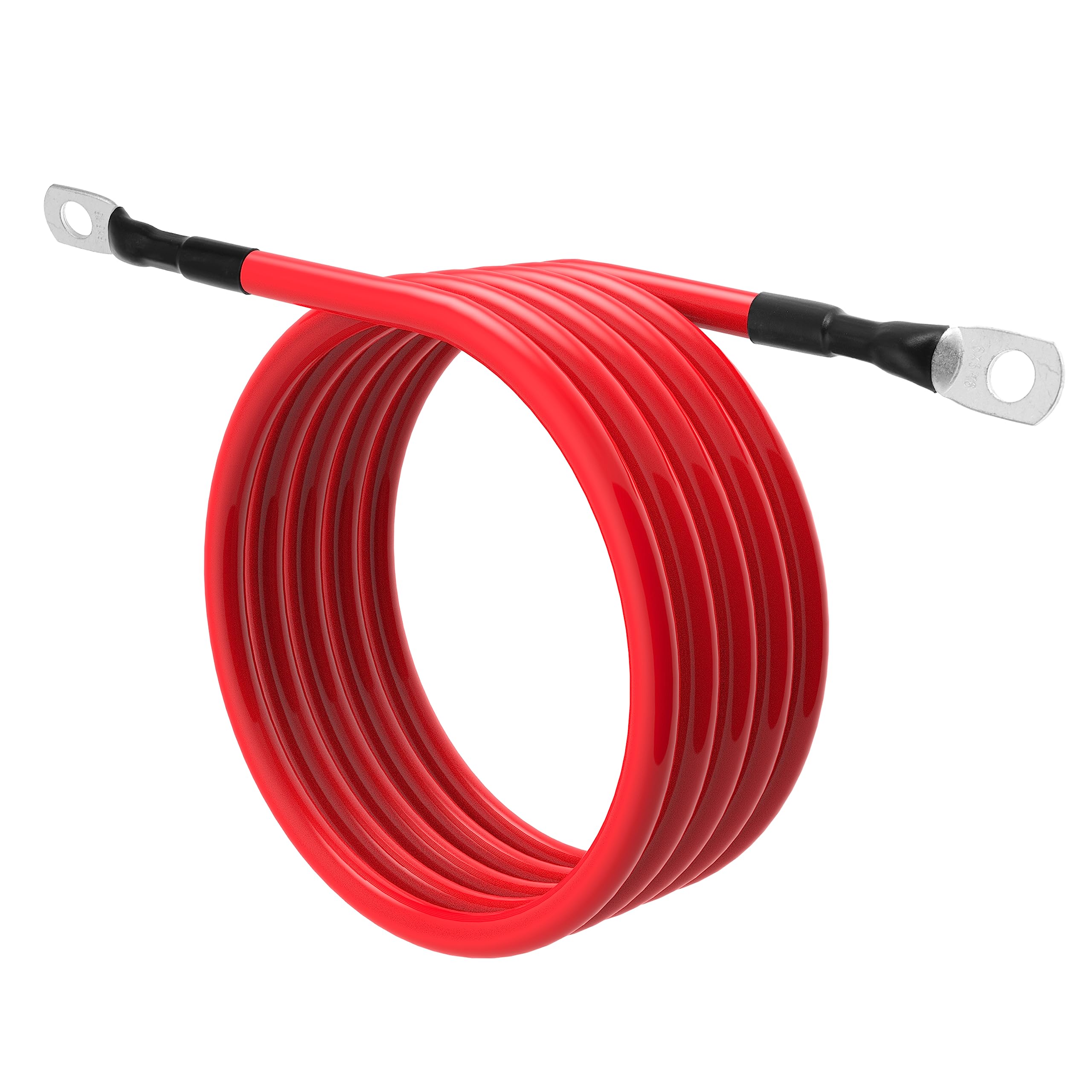 Cavo per batteria da 6 AWG, calibro 6 AWG, cavi inverter per batteria per auto, barche, camper, auto e moto (6 AWG, 1,5 m, 0,8 cm)