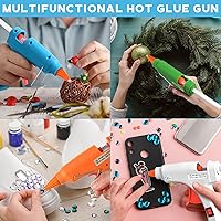 Vista 5 de Zhengmy 6 Piezas Mini Pistolas de Pegamento para Manualidades, Pistolas de Pegamento Caliente Termofusible a Baja Temperatura con Protección contra