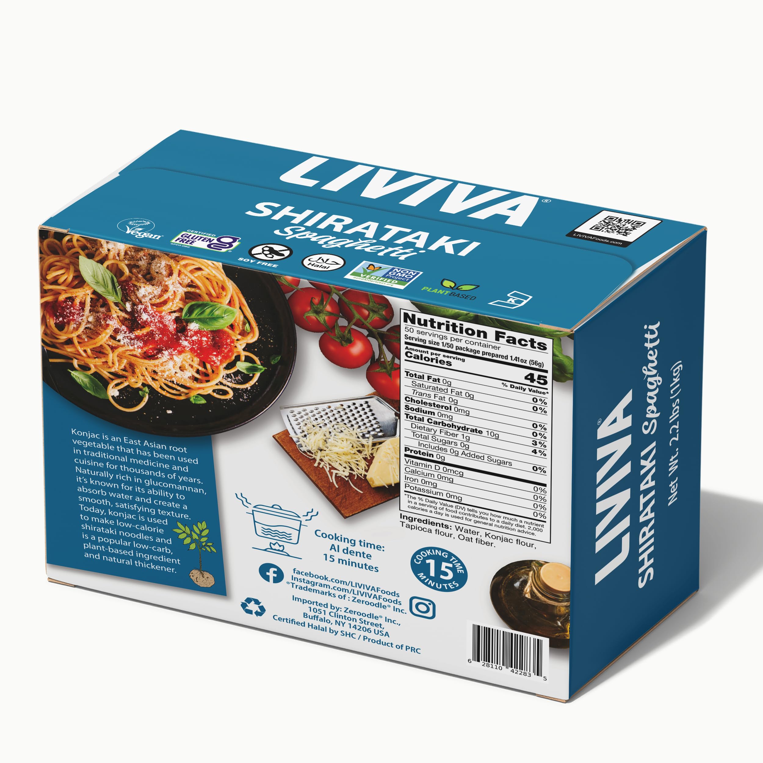 LIVIVA Dried Shirataki Spaghetti –, Gluten Free, Vegan, Halal