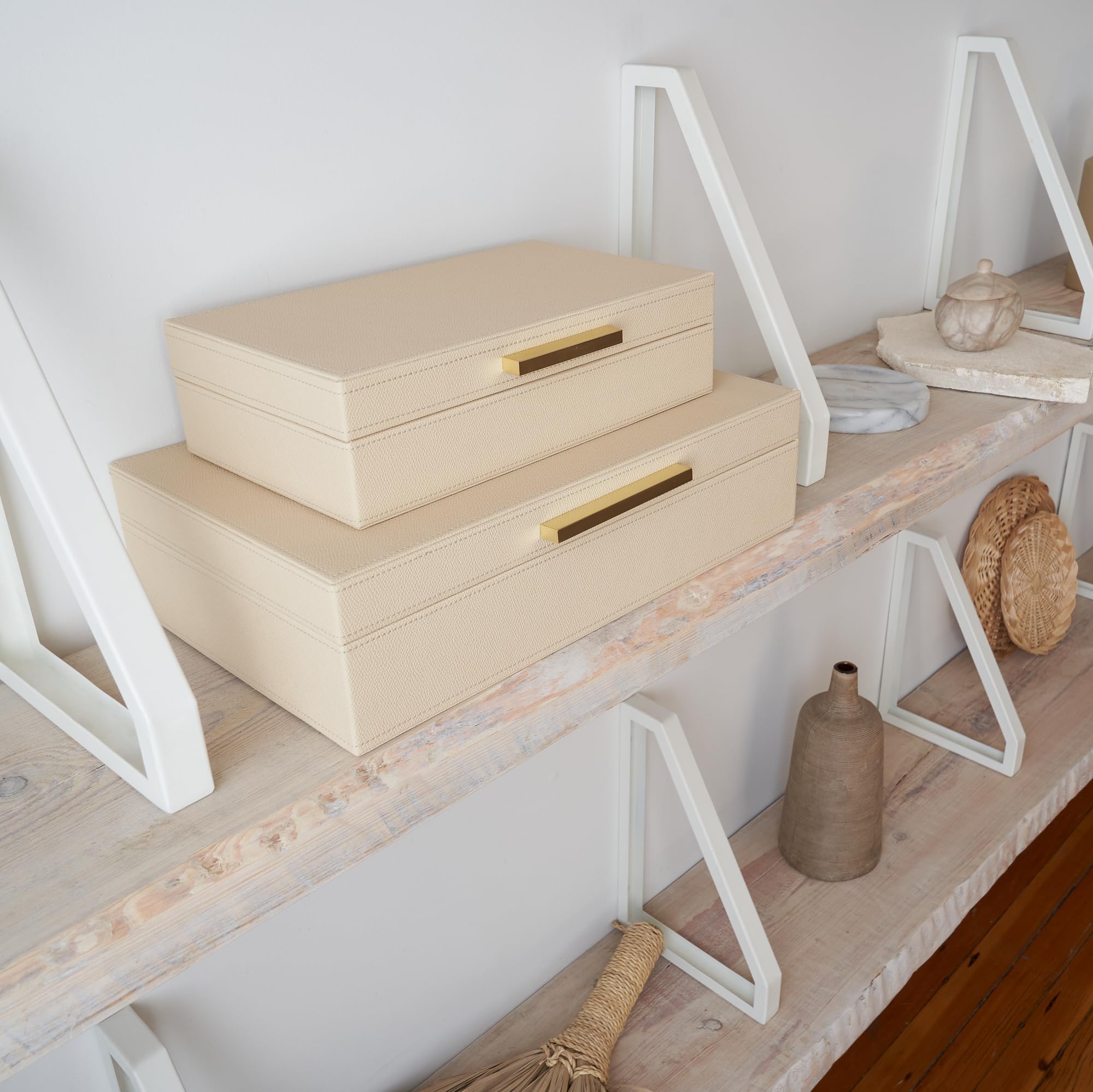 装飾BOX Amazon.com: ZICOTO Decorative Storage Boxes with Lids – Set of 2