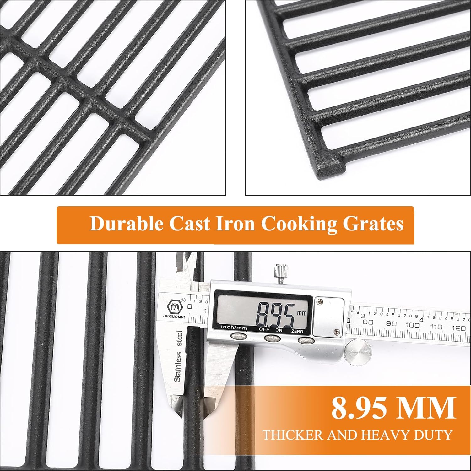 Hisencn Grill Parts Kit for Nexgrill 4 Burner 720-0925 720-0925P 720-0925PG, Stainless Steel Grill Burners, Heat Plates Tent Shields Flame Tamers, Cooking Grates Grid