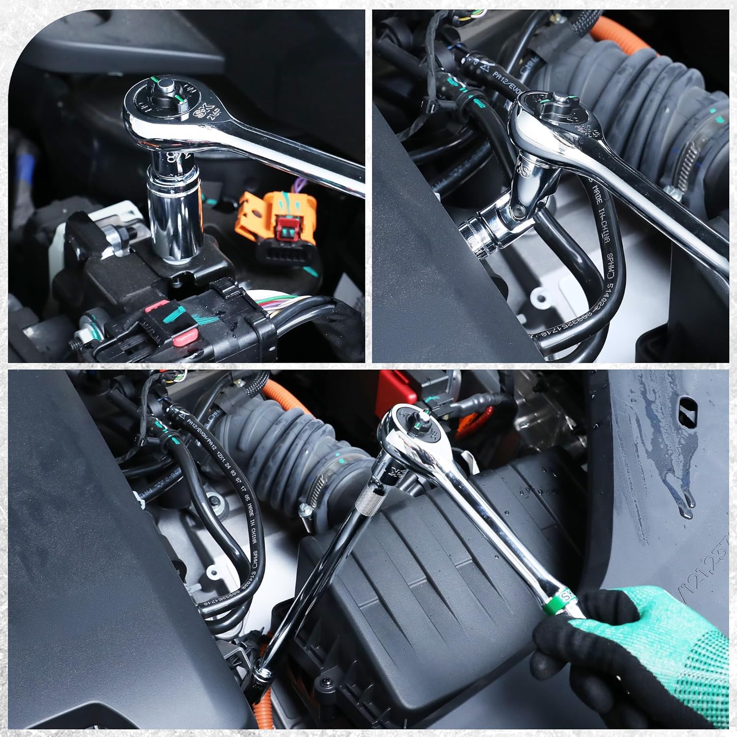 SK 20 Piece Socket Extension Set, 1/4", 3/8" and 1/2" Drive Extension Bar, Swivel Universal Joints and Adapters, SuperKrome Finish, Premium CR-V Construction