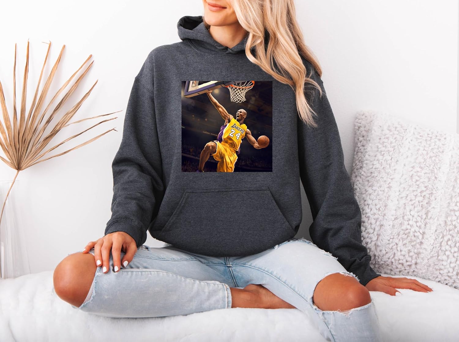 Kobe Basketball Bryant Hoodie, Los Angeles Basketball Fan Shirt, The Legend Black Mamba Sweatshirt, Basketball Player Hoodie, Casual Sportswear Athletic Hoodie (NAVY, YOUTH MEDIUM) - Image 6