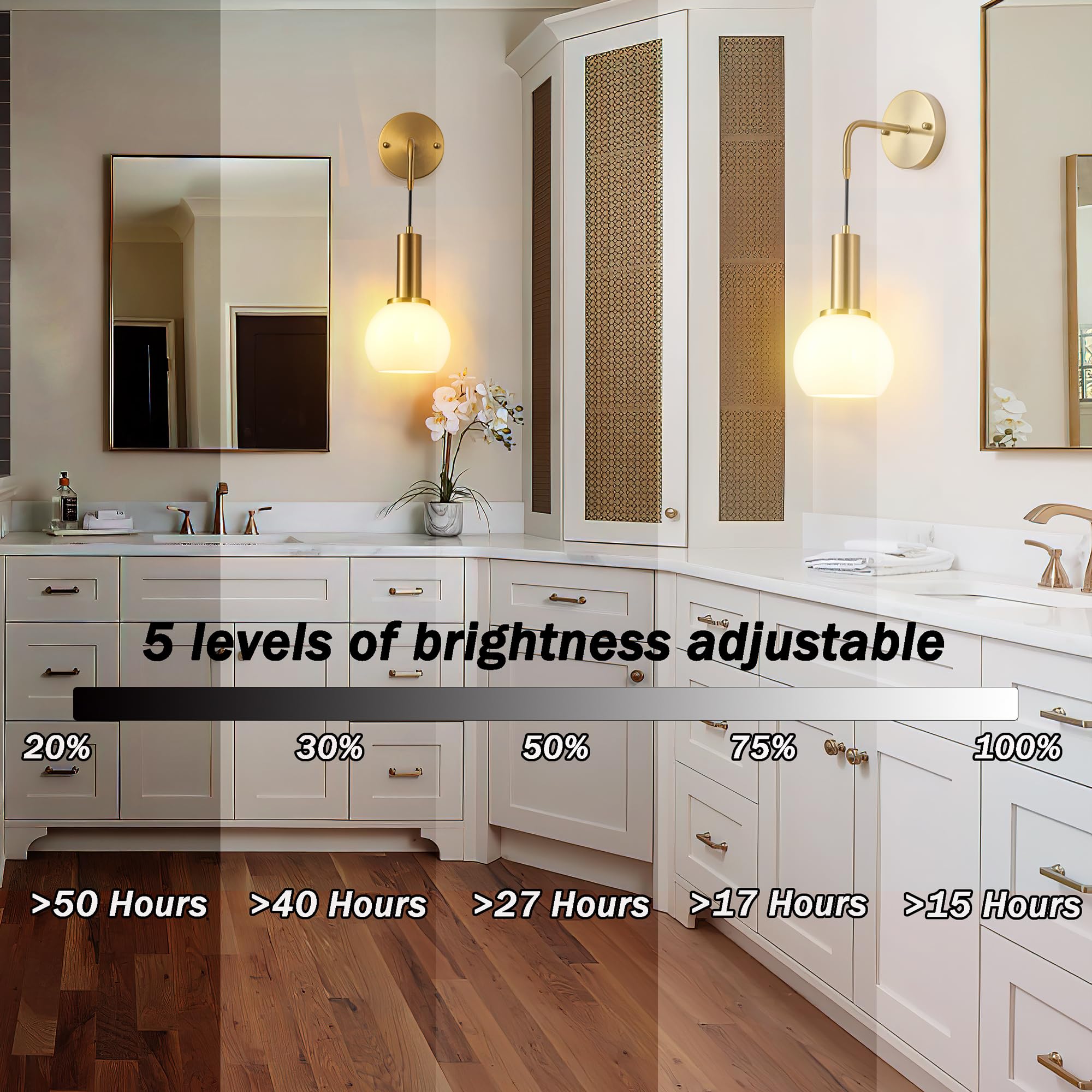 Lot De 2 Appliques Murales En Laiton Antique à Piles, Abat-jour En Tissu Non Câblé, Appliques Murales Sans Fil Rechargeables Avec Ampoules à Intensité Variable Et Télécommande, Pour Chambre à Coucher