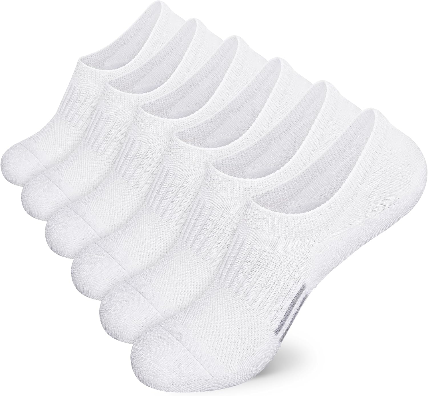 Airacker No Show Socks Womens Athletic Cushioned Low Cut Sports Running Ankle Socks for Women 6 Pairs