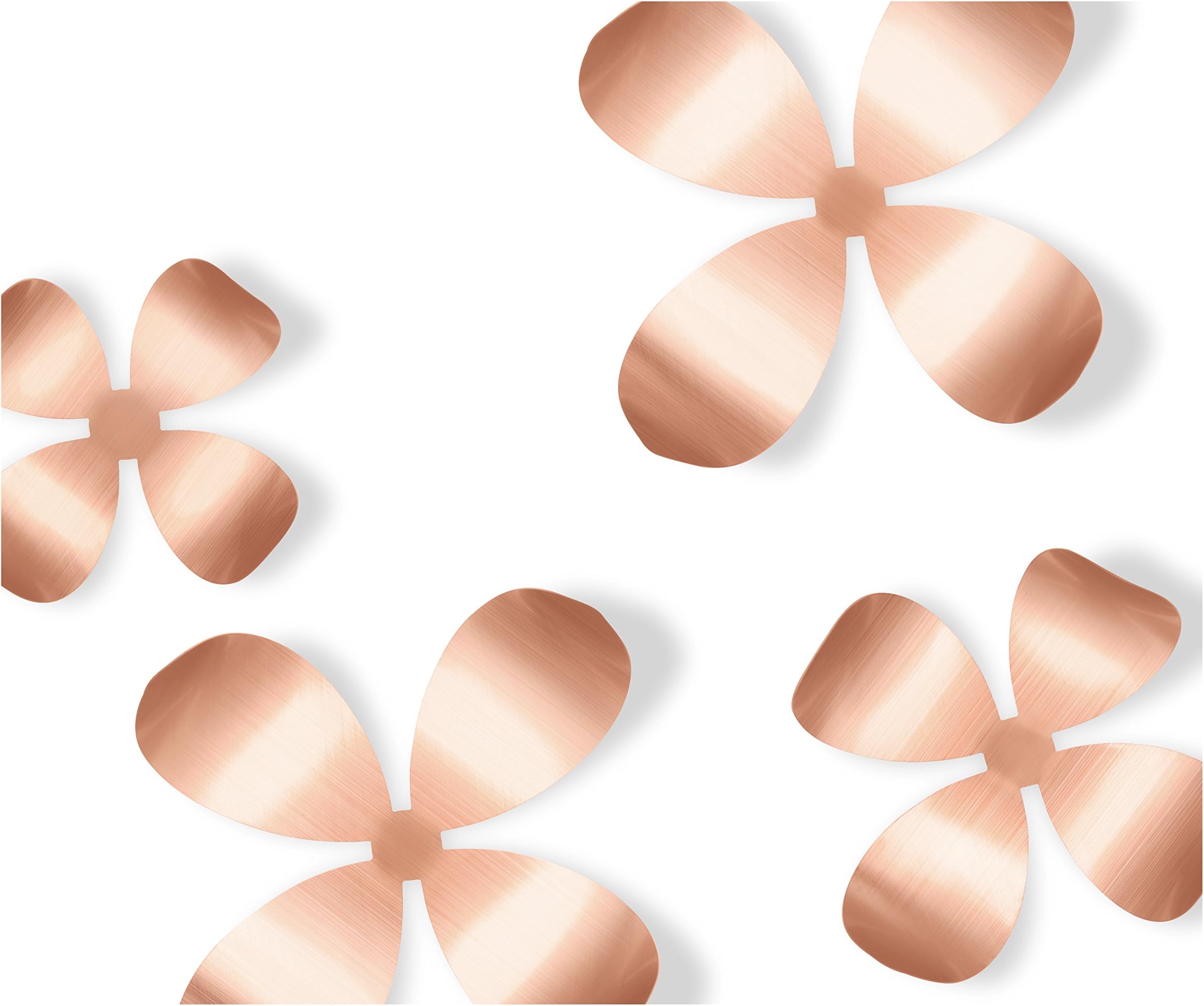 Umbra WallFlower Metal Wall Decor, Copper, Set of 9