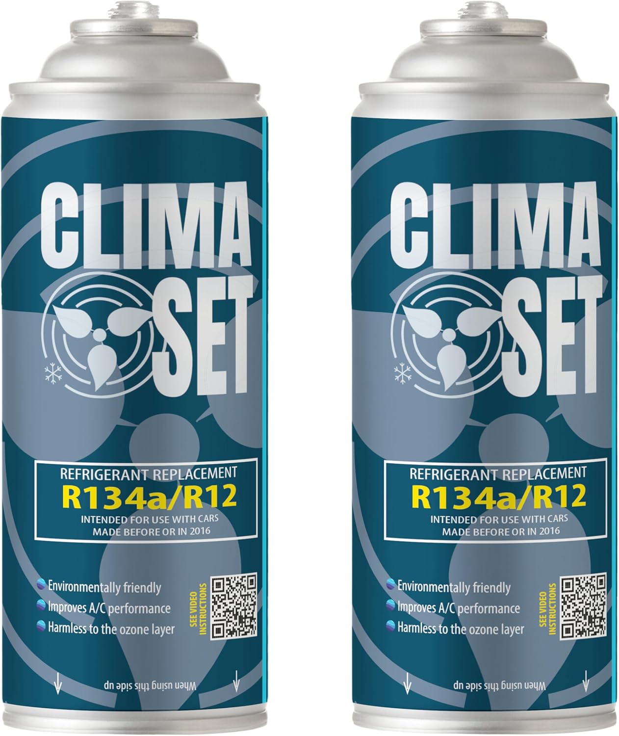 ClimaSet 3in1 Refrigerante Di Ricambio R134a 2x170 G R134a, R12 E Olio Turafalle Con Tubo Gas Manometri Condizionatori Kit Ricarica Clima Auto Eco Bombola 1048808646