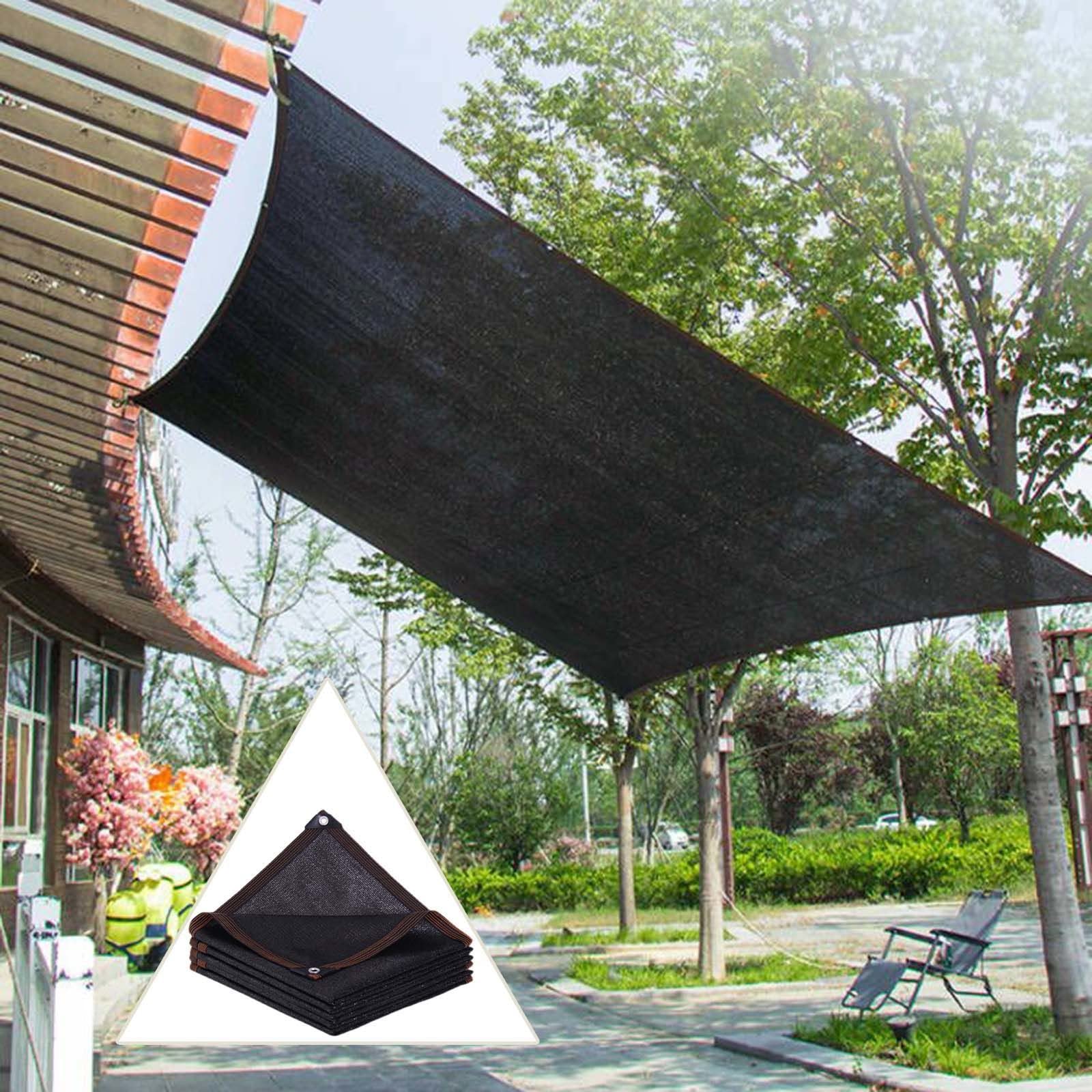 Toldo Vela De Sombra Con Agujero 1 X 2.4 M Regula Temperatura Protección Rayos UV Malla Sombreadora Sun Net Con Cuerdas De Fijación Para Exterior, Jardin, Patio, Gris Oscuro