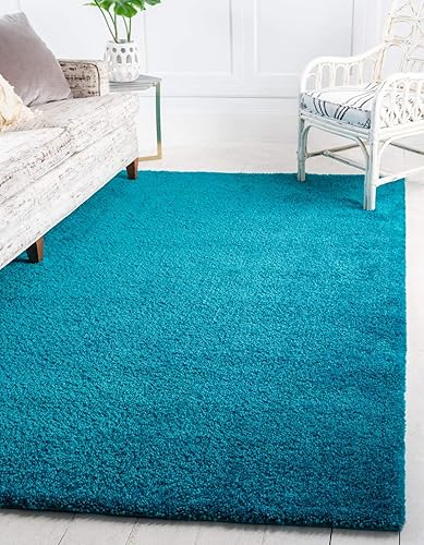 Unique Loom Solo Collection - alfombra de corredor en color carbón para niños de felpa sólida