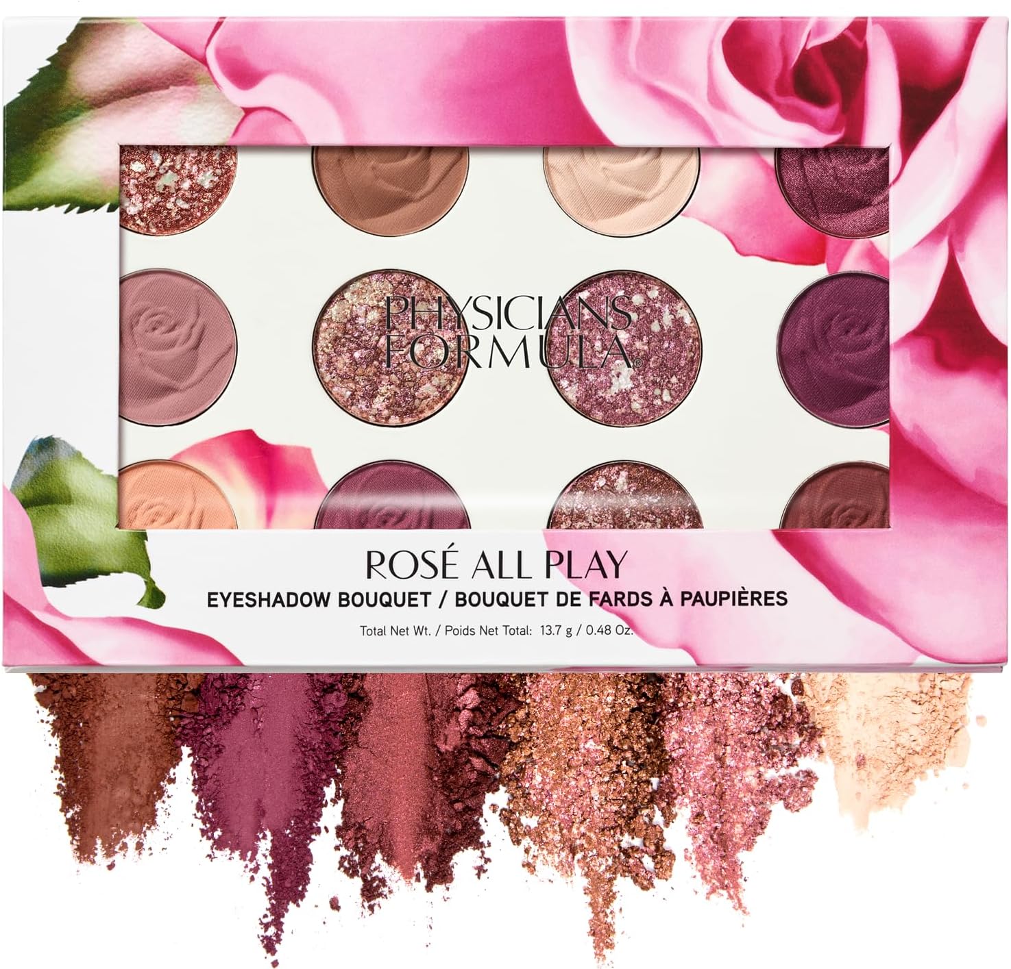 Rosé All Play Eyeshadow Bouquet Palette, Rose, 0.48 Ounce, Pink, multi, 0.48 Ounce (Pack of 1)
