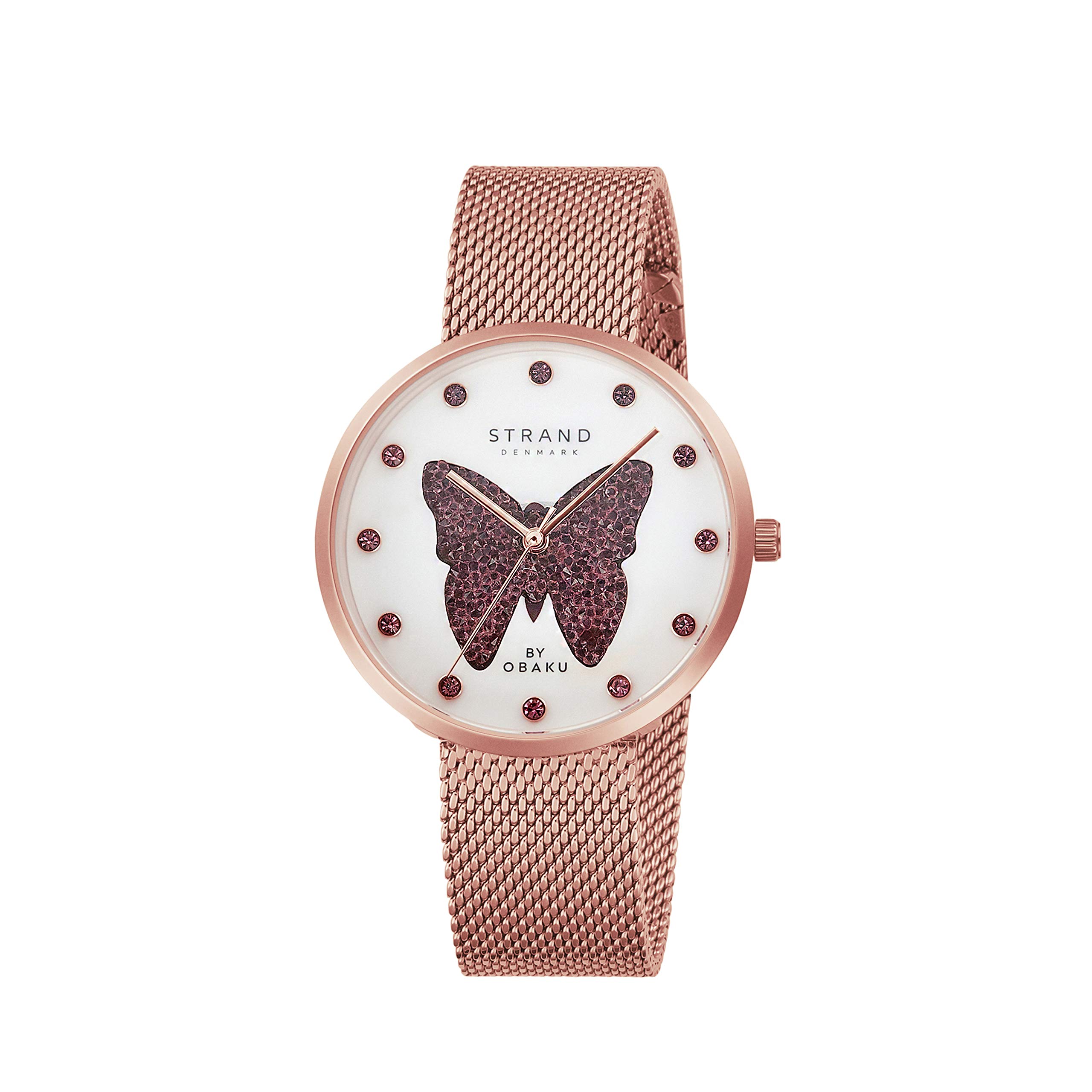 Strand By Obaku 3D Sparkling Butterfly Analog Silver Dial Womens Watch-S700LHVWMV-DBD (B08RDT9PL5) Amazon Price History, Amazon Price Tracker