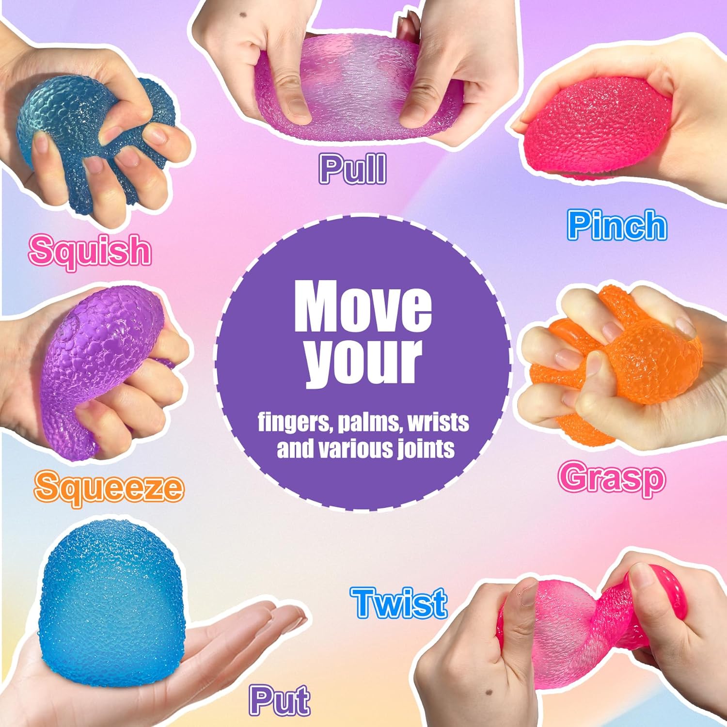 4PCS Stress Balls, Valentines Day Gifts for Him Her Women,Squishy Fidget Toys for Kids and Adults, Super Solid Sugar Balls for Classroom Prize Favors Valentines Day Gifts & Valentines Day Decor - Image 4