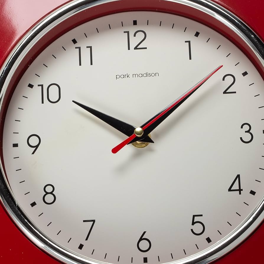 Mid-Century MODERN 掛け時計 Amazon.com: Park Madison Square Silent Retro 11 inch Mid