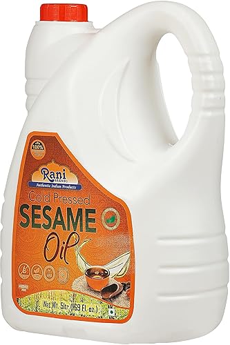 Miniatura 4 de Rani Aceite de sésamo 169 onzas (5 litros) prensado en frío  100% natural  Sin OMG  Kosher  Vegano  Sin gluten