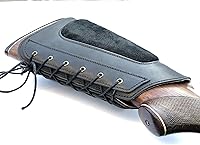 Vista 8 de Funda de cuero genuino para soporte de munición con relleno de gamuza para mejillas