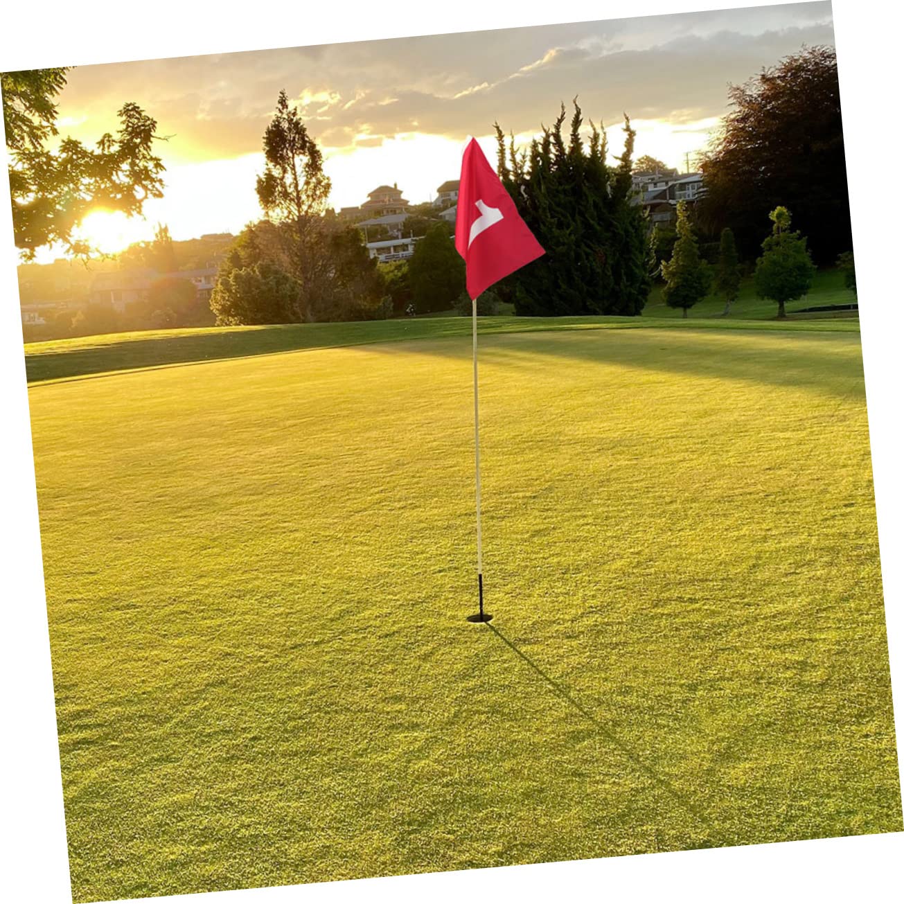 FOYTOKI Golfing Training Flags 4 Pack Portable Outdoor Golf Course Flags Poles Numbered Practice Flags for Yard