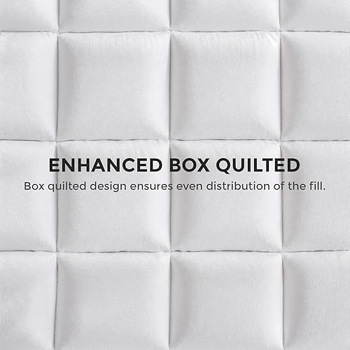 Miniatura 3 de Madison Park Protector de colchón impermeable, funda de colchón de felpa suave con sobrerelleno, bolsillo ajustable que se adapta a máquina de hasta