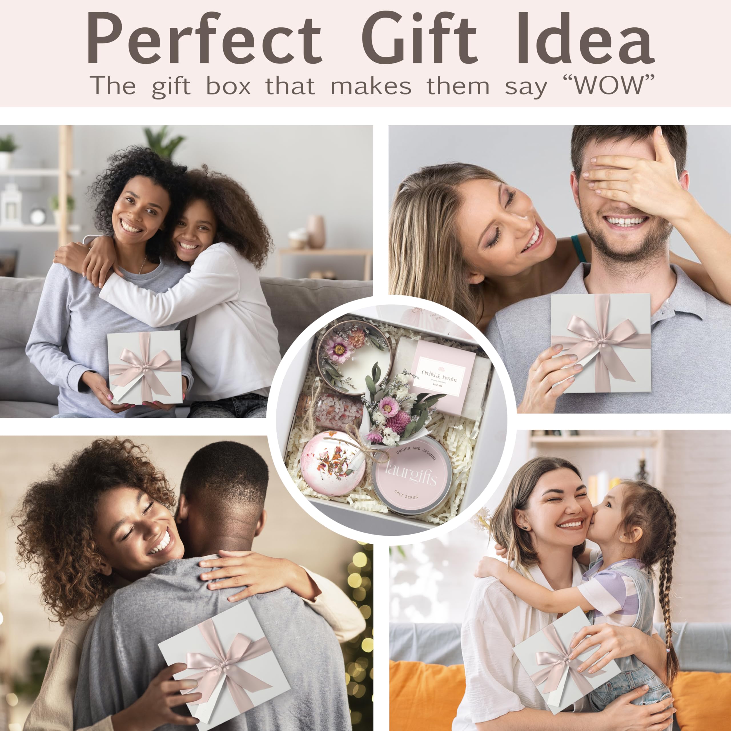 LaurGifts Geburtstagsgeschenk für Frauen, Geschenkset-Box – von holländischen Blumenfeldern inspiriertes Kerzengeschenk für ihre Kollegin, Weihnachtsgeschenkidee