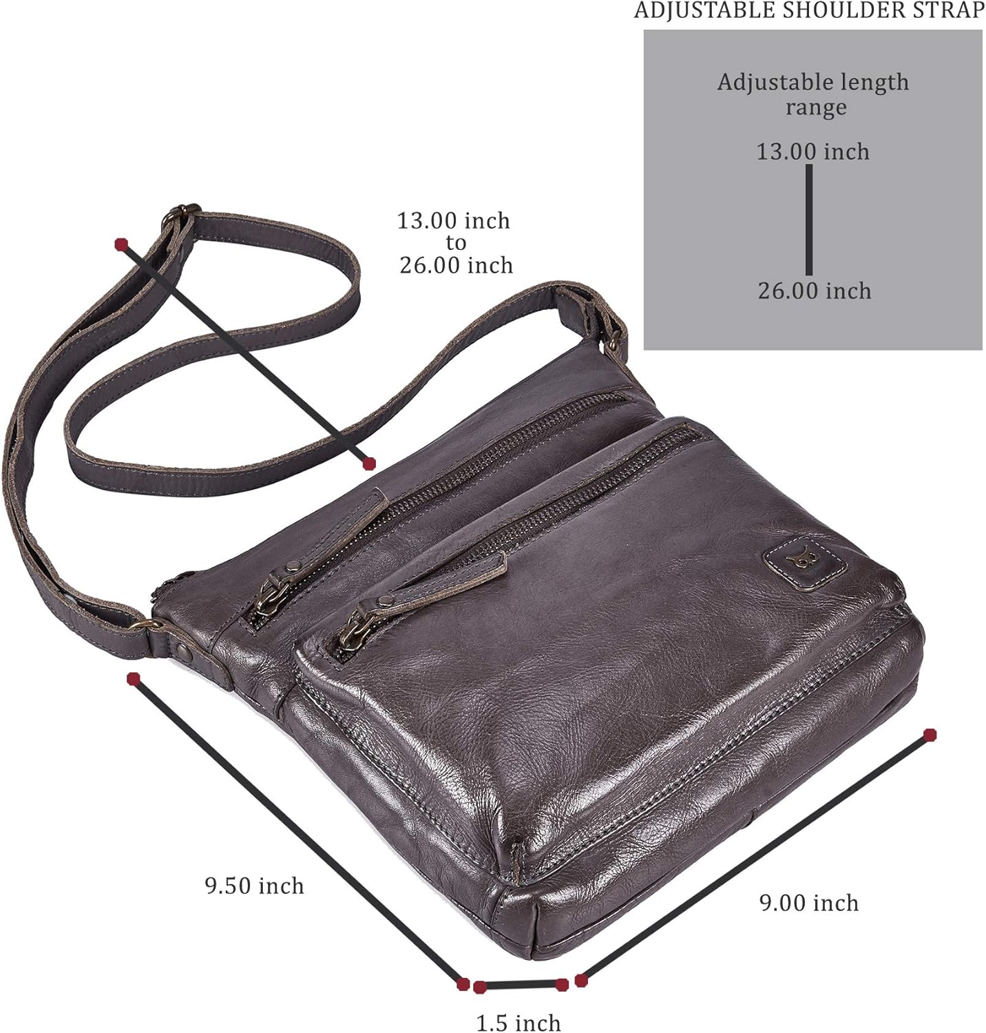Small Genuine Leather Crossbody Bags for Women Vintage Travel Sling Purses & Handbags Shoulder Crossover