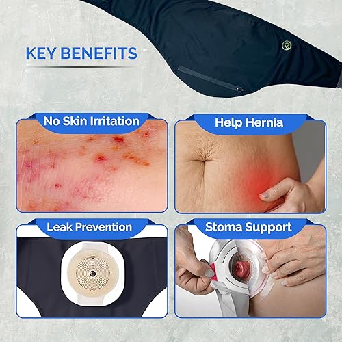 Miniatura 7 de Ostomy Belt Tessa Grey - Fundas para bolsa de ostomía de alta calidad, tela transpirable, funda para bolsa de colostomía para hombres y mujeres