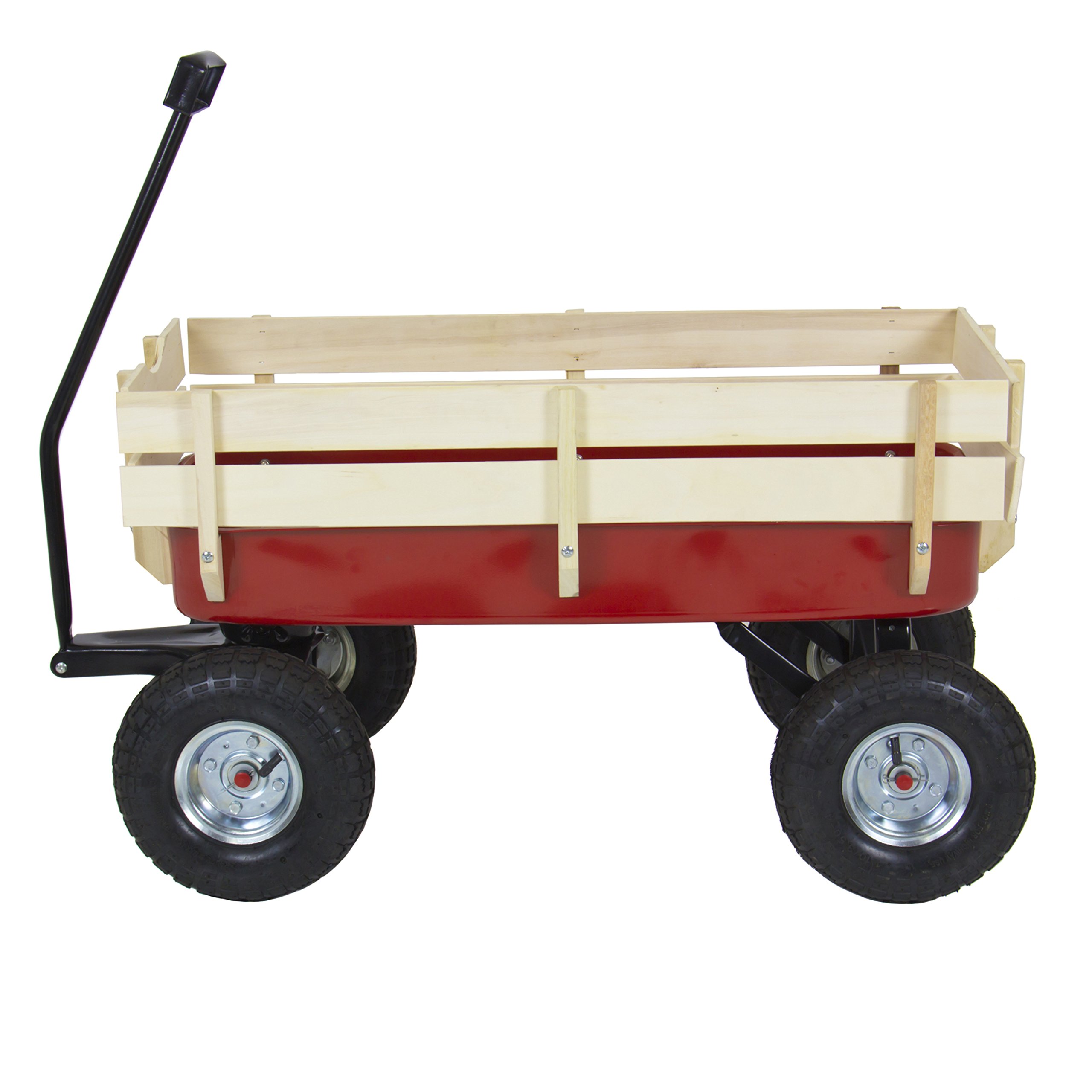 red wagons with wooden sides